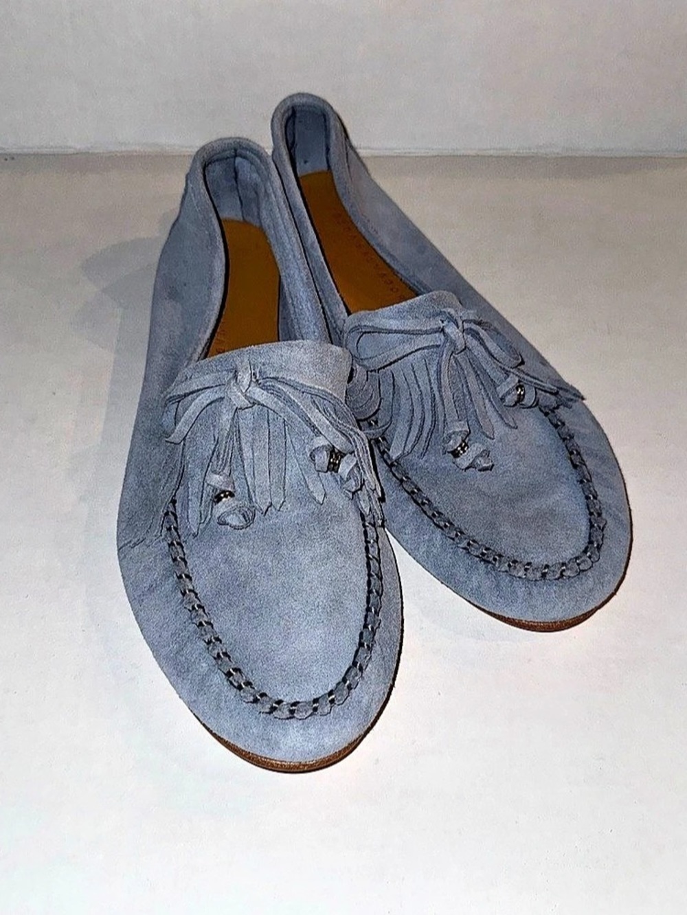 Freda Salvador Celeste Fringe Loafer Blue